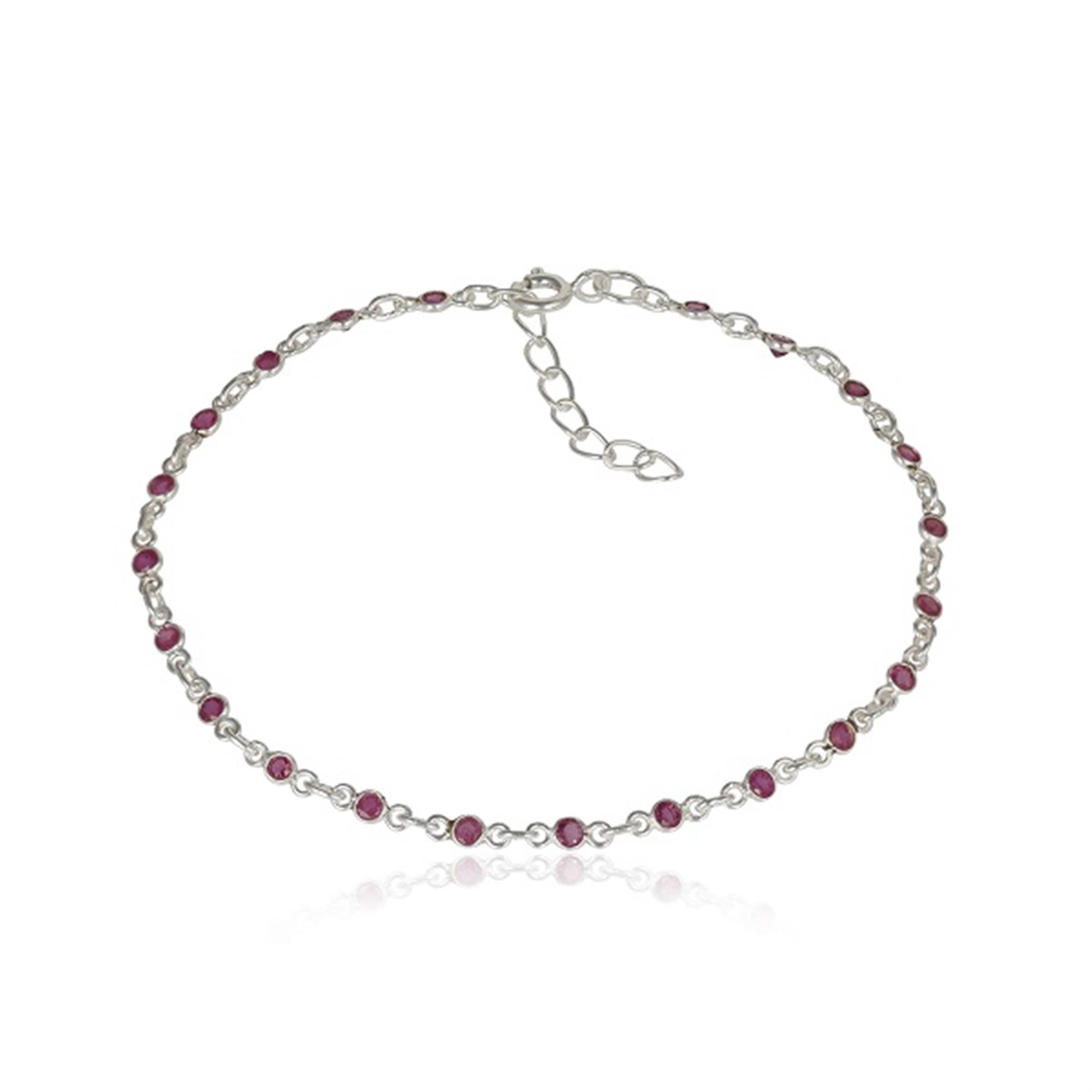 Buy Unique Ruby 925 Sterling Silver Women Bracelet Jewelry  