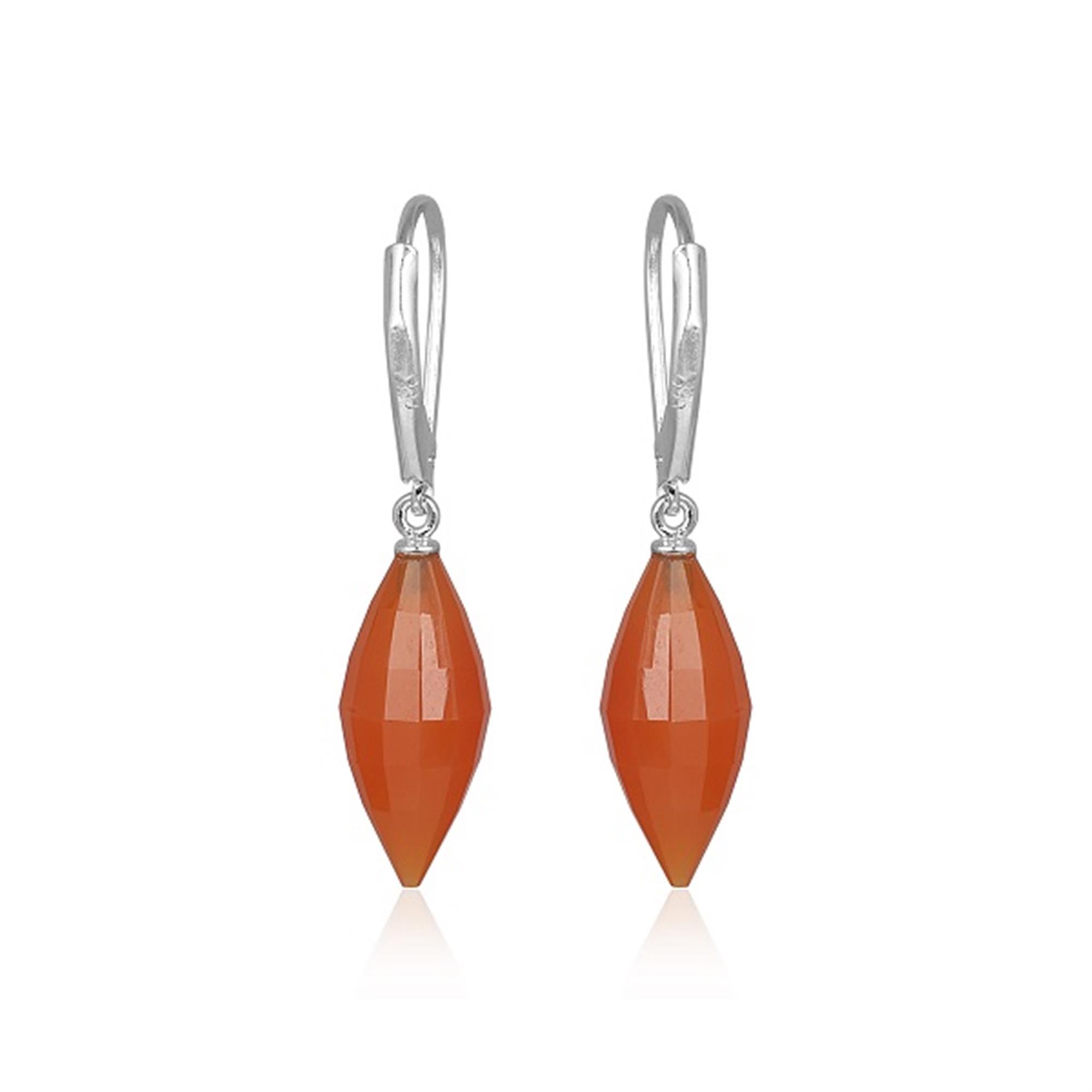 925 Sterling Silver Fancy Carnelian Earring Jewelry Exporter 