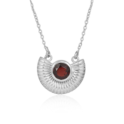 925 Sterling Silver Designer Red Garnet Gemstone Necklace Bulk Fine Jewellery Wholesaler 