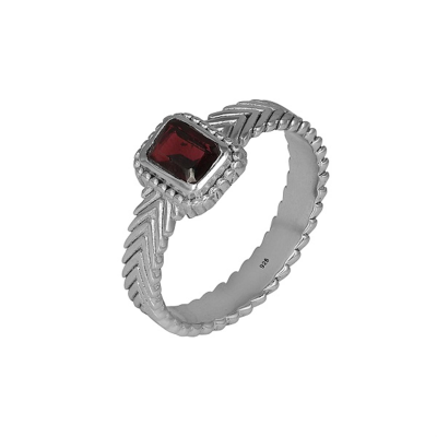 925 Sterling Silver Textured Chevron Design Band Ring Handcrafted Birthstone Jewellery Supplier  