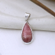 Unique Teardrop Rhodochrosite Sterling Silver Pendant for Her | Akrati Jewels Inc