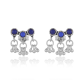 925 Sterling Silver Minimalist Round Stone Stud Earring Fine Jewelry Supplier | Akrati Jewels Inc