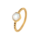 Natural Flashy Moonstone 925 Sterling Silver 18k Gold Plated Dainty Ring | Akrati Jewels Inc