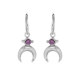 925 Silver Celestial Crescent Moon Dangle Earrings Bulk Jewelry Distributor | Akrati Jewels Inc
