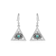 925 Sterling Silver Evil Eye Triangle Shape Dangle Earring Manufacturer | Akrati Jewels Inc