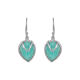 Amazonite Dangle Earring in V Shape Teardrop Chevron Design Dandle Earrings Fine Jewelry Wholesaler925 sterling | Akrati Jewels Inc