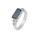 Elegant 925 Sterling Silver Blue Flash Gemstone Handmade Rings Jewellery Manufacturer | Akrati Jewels Inc