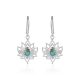 925 Sterling Silver Genuine Turquoise Gemstone Lotus Dangle Earring Fine Jewelry Wholesaler | Akrati Jewels Inc