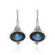 Nature Inspired Double Gemstone Artistic 925 Silver Dangle Earrings Fine Jewellery Supplier | Akrati Jewels Inc