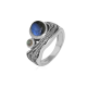 Unique 925 Sterling Silver Oval Shape Gemstone Wave Band Ring Jewelry Manufacturer | Akrati Jewels Inc