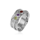 3 Stone Leaf Design 925 Sterling Silver Spinner Ring Handmade Jewelry Distributor Supplier | Akrati Jewels Inc