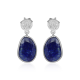 925 Sterling Silver Lapis Zircon Stud Dangle Earring Jewelry Distributor | Akrati Jewels Inc