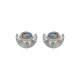 Half Moon Design Natural Labradorite 925 Sterling Silver Stud Earring Jewelry Supplier | Akrati Jewels Inc