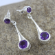 925 Sterling Silver Amethyst Earring Stud Jewelery | Akrati Jewels Inc