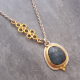 Labradorite Gemstone Gold Plated Silver Necklace | Akrati Jewels Inc