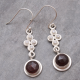 Red Garnet Gemstone Silver Earring | Akrati Jewels Inc