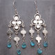 Jhumka Design Blue Topaz Silver Earring | Akrati Jewels Inc
