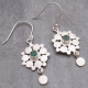 Emerald Gemstone Sterling Silver Earring | Akrati Jewels Inc