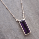 Amethyst Rectangluo Silver Necklace Jewelry | Akrati Jewels Inc