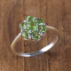 Flower Design Peridot Sterling Silver Ring Jewelry | Akrati Jewels Inc