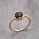 14k GoldSmoky Quartz Gemstone Silver Ring | Akrati Jewels Inc