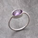 Amethyst Sterling Silver Matt Finish Fine Ring | Akrati Jewels Inc