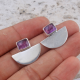 Sterling Silver Amethyst Stud Earring Jewelry from India Wholesale | Akrati Jewels Inc