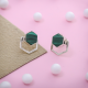Malachite Gemstone Silver Stud Earring | Akrati Jewels Inc