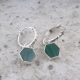 Malachite Gemstone Silver Traditional Hoop Earring | Akrati Jewels Inc