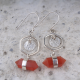 Red Onyx Sterling Silver Earring Jewelry | Akrati Jewels Inc