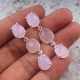 Rose Quartz Silver Earring Gemstone Jewelery Wholesalers | Akrati Jewels Inc