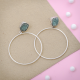 Sterling Silver Aquamarine Rough Gemstone Stud Earrings | Akrati Jewels Inc