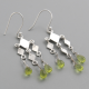 Peridot Silver Dangle Earring Gemstone Jewelery Supplier | Akrati Jewels Inc