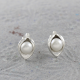 Sterling Silver Pearl Gemstone Stud Earring | Akrati Jewels Inc