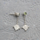 Ancient Coin Caesar Sterling Silver Peridot Earring | Akrati Jewels Inc