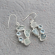Blue Topaz & Aquamarine Silver Indian Handmade Earring | Akrati Jewels Inc