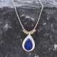 NATURAL LAPIS LAZULI STERLING SILVER NECKLACE | Akrati Jewels Inc