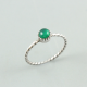 Twisted Wire Sterling Silver Green Onyx Ring | Akrati Jewels Inc