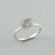 Natural Aquamarine Oval Gemstone Twisted Wire Ring | Akrati Jewels Inc