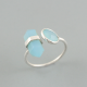 Bezel Set 925 Sterling Silver Chalcedony Pencil Quartz Adjustable Ring | Akrati Jewels Inc