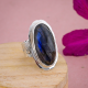Handcrafted Sterling Silver Labradorite Ring | Akrati Jewels Inc