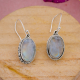 Handcrafted Moonstone 925 Silver Dangle Hook Earrings | Akrati Jewels Inc
