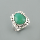 Chrysoprase Sterling Silver Ring Online Gemstone Supplier | Akrati Jewels Inc