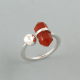silver and gemstone jewelry Red Onyx Ring Adjustable | Akrati Jewels Inc