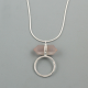 Sterling Silver Rose Quartz Love Pendant necklace | Akrati Jewels Inc