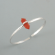 Sterling Silver Handmade Bangle Red Onyx Gemstone | Akrati Jewels Inc