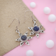 Star design Sterling Silver Lapis Lazuli Earring | Akrati Jewels Inc