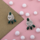 Israeli Design Sterling Silver Malachite Earring Stud Wholesaler Gemstone Jewelery | Akrati Jewels Inc