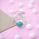 Eternity Sterling Silver Turquoise Ring Jewelry From India Wholesale | Akrati Jewels Inc