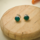Eternity Green Onyx Gemstone Silver Stud Earring Wholesale Jewelery | Akrati Jewels Inc